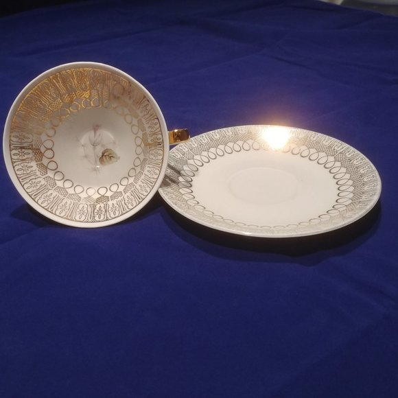 china set tea cup and plate  Set of 2 gold - Picture 2 of 10